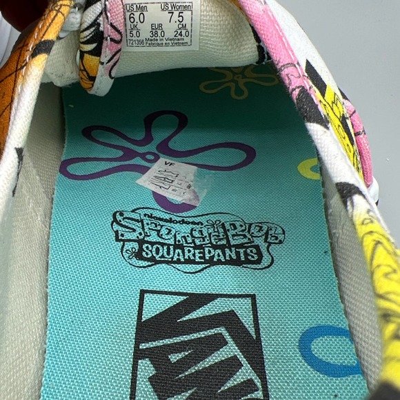 Vans Spongebob sneaker Airbrush men's shoes size mn-6.0,  wmn-7.5 - Picture 8 of 8